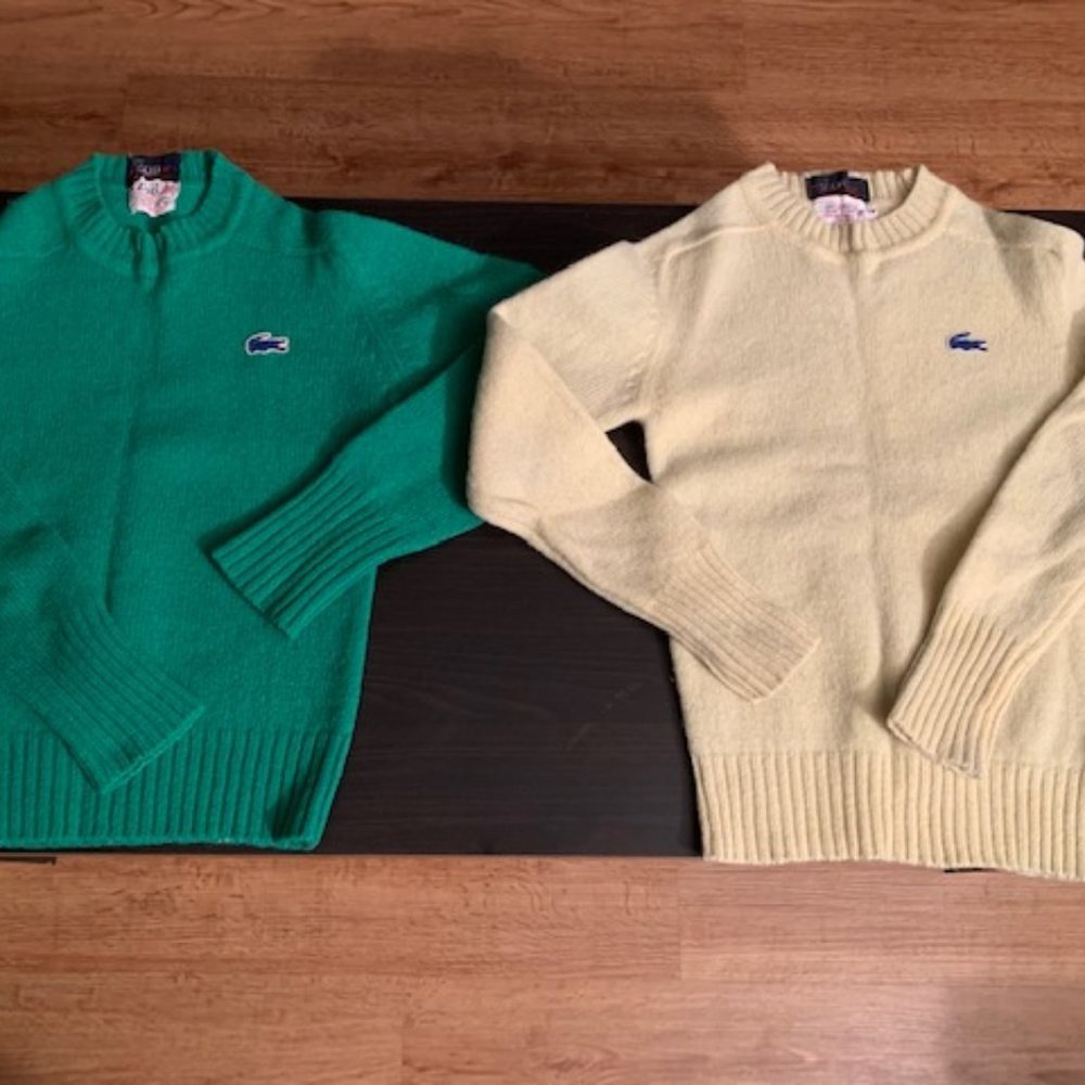 A pair of boys Lacoste sweaters
